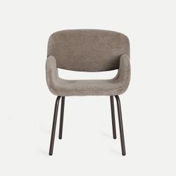 Silla de tejido en topo, 54 x 56 x 82 cm | Noor