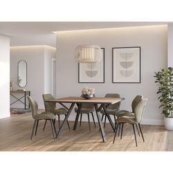 Green fabric chair, 47.5 x 57.5 x 85 cm | Luna