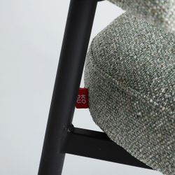 Silla de tejido en verde, 57 x 58 x 78 cm | Merano