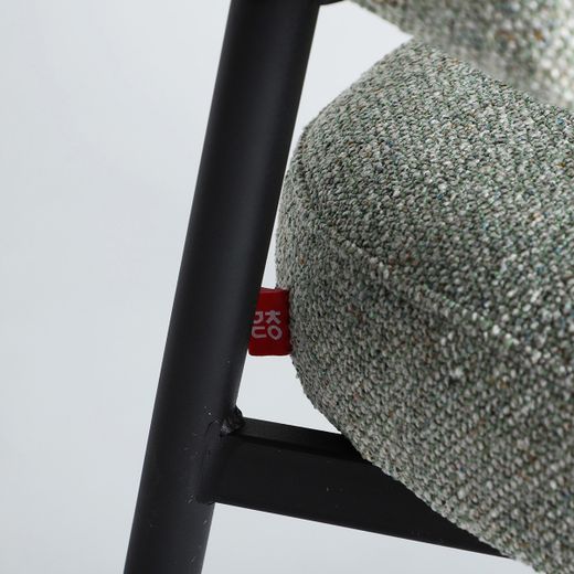 Silla de tejido en verde, 57 x 58 x 78 cm | Merano