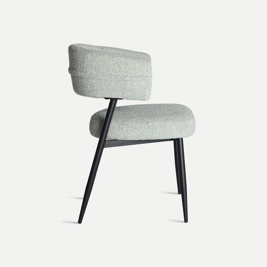 Silla de tejido en verde, 57 x 58 x 78 cm | Merano
