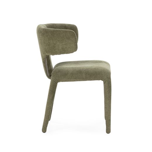 Fabric chair in green, 58 x 55.5 x 76 cm | Maca