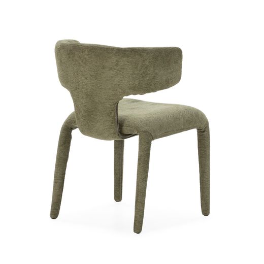 Fabric chair in green, 58 x 55.5 x 76 cm | Maca