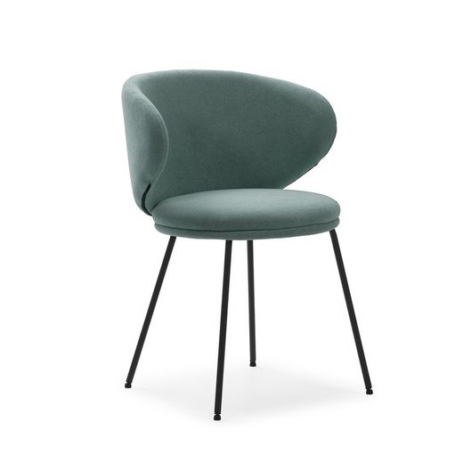Silla de tejido en verde, 59,5 x 56 x 77,5 cm | Rush