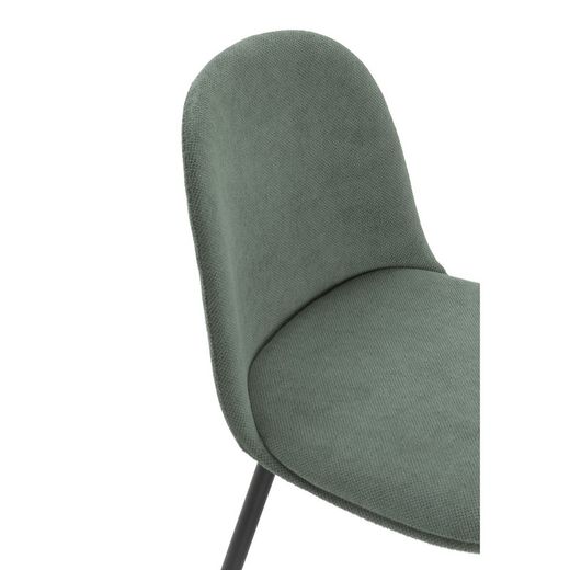 Green and black fabric chair, 45 x 52 x 81 cm | Malila