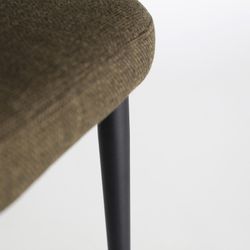 Cadeira de tecido verde e preto, 61 x 61 x 78 cm | Bandeira