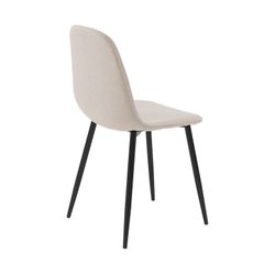 Tex-Stoffstuhl in Beige, 44,5 x 54,4 x 84 cm | Saal