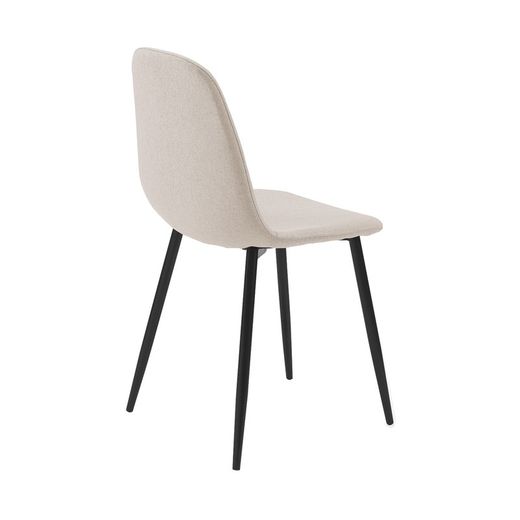 Tex-Stoffstuhl in Beige, 44,5 x 54,4 x 84 cm | Saal