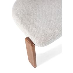 Fabric and wood chair in beige and oak color, 55.5 x 54.5 x 78 cm | Nadia