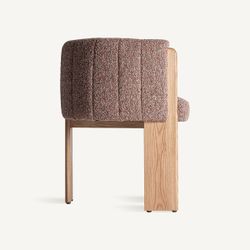 Silla de tejido y madera en marrón, 63 x 60 x 77 cm | Cluny