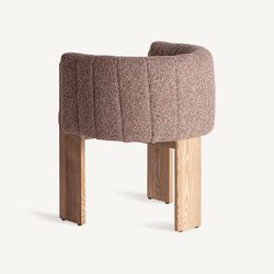Silla de tejido y madera en marrón, 63 x 60 x 77 cm | Cluny