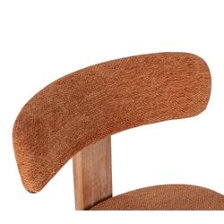 Chaise en tissu et bois, coloris carrelage et chêne, 55,5 x 54,5 x 78 cm | Nadia