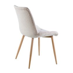 Stol i beige/naturtyg och metall, 53 x 61 x 85 cm | Marlene