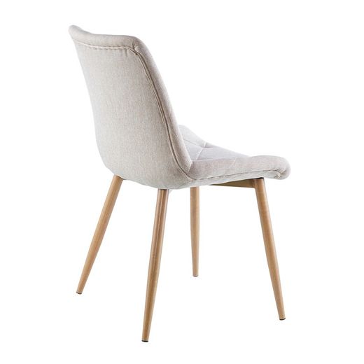 Stol i beige/naturtyg och metall, 53 x 61 x 85 cm | Marlene