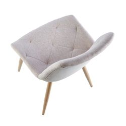 Stol i beige/naturtyg och metall, 53 x 61 x 85 cm | Marlene