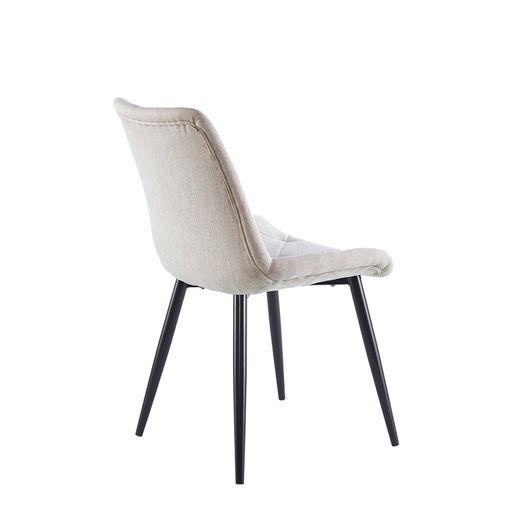 Beige/svart tyg och metallstol, 53 x 61 x 85 cm | Marlene