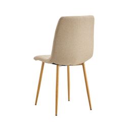 Stoel van stof en metaal in beige, 44 x 55 x 87 cm | Nagels