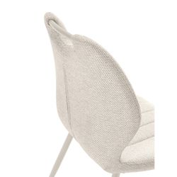 Beige fabric and metal chair, 48 x 58 x 86 cm | Muli