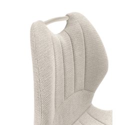 Beige fabric and metal chair, 48 x 58 x 86 cm | Muli