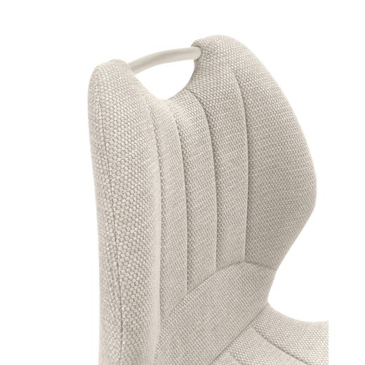 Beige fabric and metal chair, 48 x 58 x 86 cm | Muli