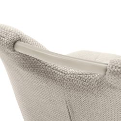 Beige fabric and metal chair, 48 x 58 x 86 cm | Muli