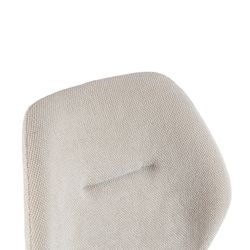 Beige fabric and metal chair, 49 x 58 x 86 cm | Ansu