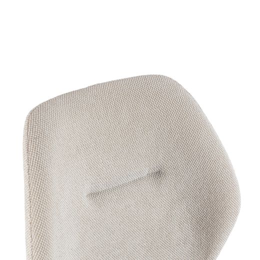 Beige fabric and metal chair, 49 x 58 x 86 cm | Ansu