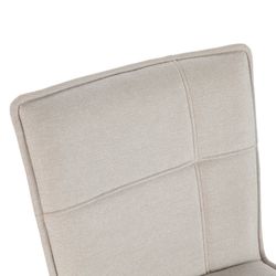 Beige fabric and metal chair, 49.5 x 60 x 85 cm | Vesta