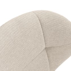 Beige fabric and metal chair, 50 x 58 x 83 cm | Maori