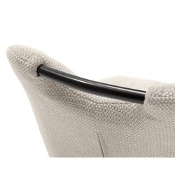 Krzesło z tkaniny i metalu w kolorze beżowo-czarnym, 48 x 58 x 86 cm | Muli