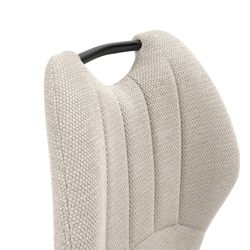 Krzesło z tkaniny i metalu w kolorze beżowo-czarnym, 48 x 58 x 86 cm | Muli