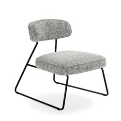 Black and white fabric and metal chair, 67 x 74 x 72 cm | Elon
