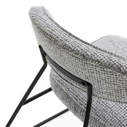 Black and white fabric and metal chair, 67 x 74 x 72 cm | Elon