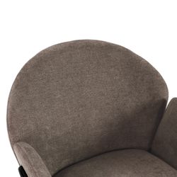 Chaise en tissu et métal couleur moka et noir, 65 x 61 x 84 cm | Aslin