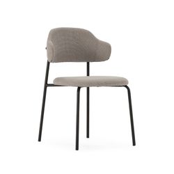 Taupe fabric and metal chair, 51 x 53 x 78 cm | Adriel