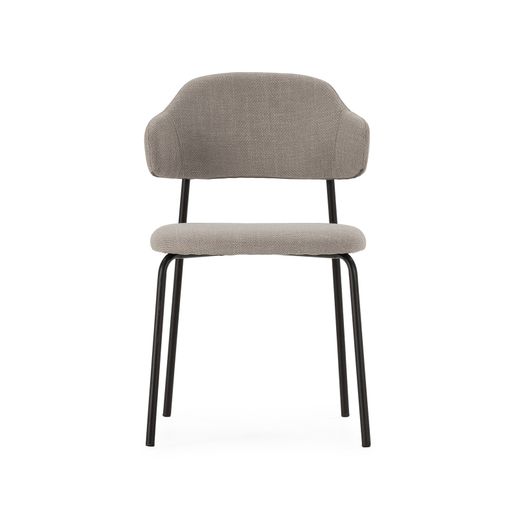 Taupe fabric and metal chair, 51 x 53 x 78 cm | Adriel