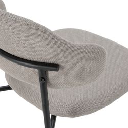 Taupe fabric and metal chair, 51 x 53 x 78 cm | Adriel