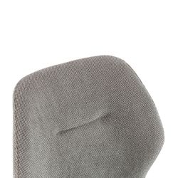 Fabric and metal chair in grey, 49 x 58 x 86 cm | Ansu
