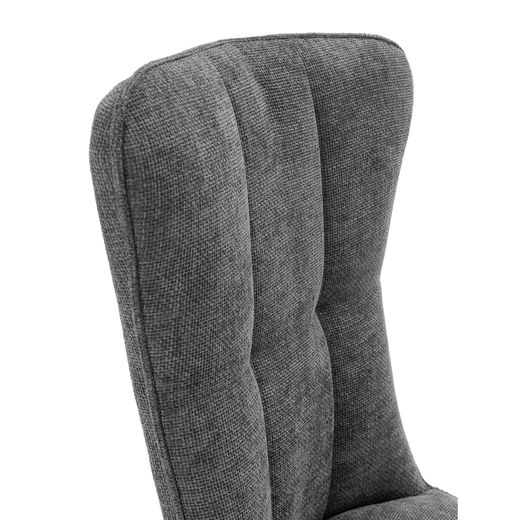Fabric and metal chair in grey, 49 x 63 x 98 cm | Damon