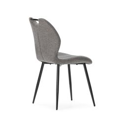 Fabric and metal chair in anthracite grey, 48 x 58 x 86 cm | Muli