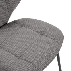 Fabric and metal chair in anthracite grey, 50 x 58 x 83 cm | Maori