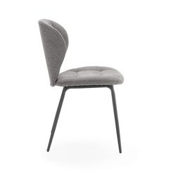 Fabric and metal chair in anthracite grey, 50 x 58 x 83 cm | Maori