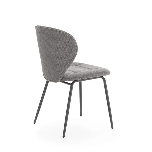 Fabric and metal chair in anthracite grey, 50 x 58 x 83 cm | Maori