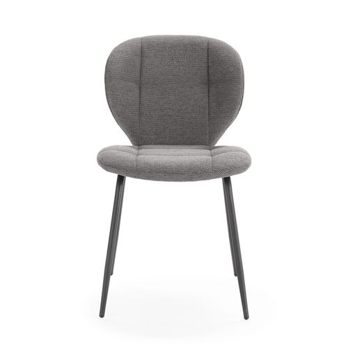 Fabric and metal chair in anthracite grey, 50 x 58 x 83 cm | Maori