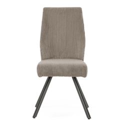 Fabric and metal chair in light gray, 59 x 53 x 98 cm | Anibal