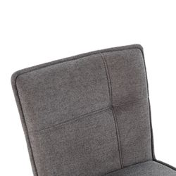 Dark gray fabric and metal chair, 49.5 x 60 x 84 cm | Vesta