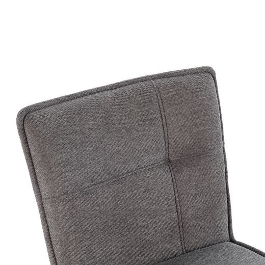 Dark gray fabric and metal chair, 49.5 x 60 x 84 cm | Vesta