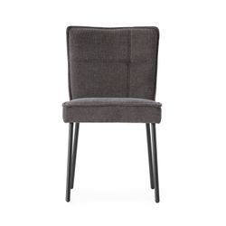 Dark gray fabric and metal chair, 49.5 x 60 x 84 cm | Vesta