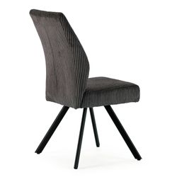 Dark gray fabric and metal chair, 59 x 53 x 98 cm | Anibal
