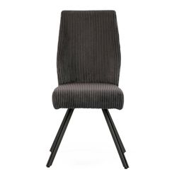 Dark gray fabric and metal chair, 59 x 53 x 98 cm | Anibal